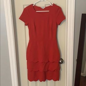 BODEN scallop shift dress